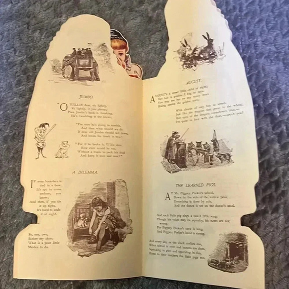 VINTAGE Merrimack "LITTLE FLOWER GIRL" W/ 6 different paper cutout dolls book - Picture 3 of 7